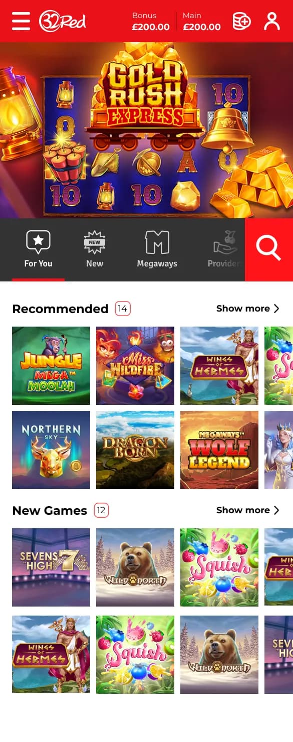 32Red redesigned mobile web experience